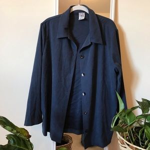 Woman’s Vintage Button Down, Navy Blue